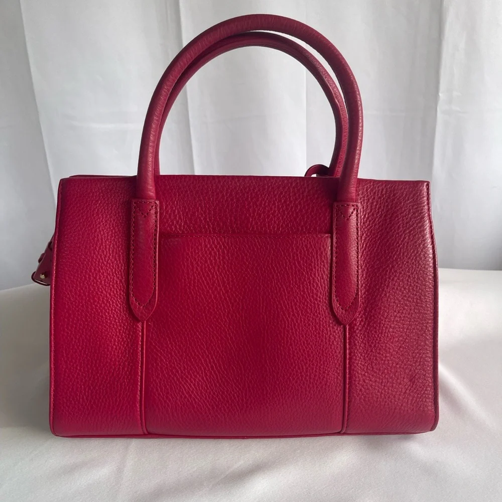 RADLEY LONDON Red Leather Structured Satchel - Picture 6 of 10